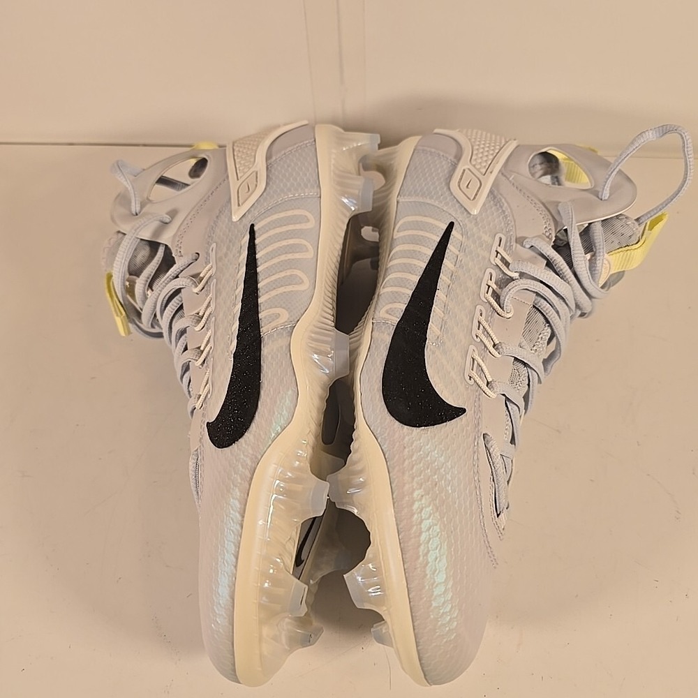 Nike Huarache 9 Elite Mid LAX SE Football Grey White FV6149-001 Size 11 - Picture 8 of 12